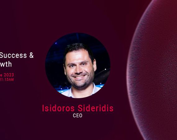 Banner of Isidoros Sideridis showing him as a speaker and moderator in the GenAI summit 2023